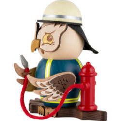 Räuchereule Feuerwehr - 15 cm