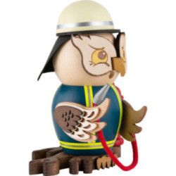 Räuchereule Feuerwehr - 15 cm