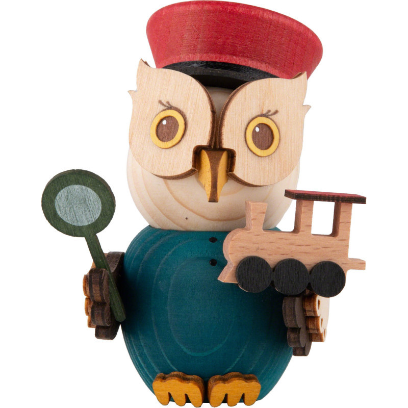 Mini-Eule Eisenbahner - 7 cm