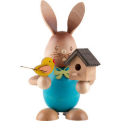 Snubby Bunny with Birdhouse - 12 cm / 4.7 inch