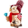 Smoker - Owl at Christmas Market with Child - 15 cm / 5.9 inch