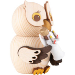 Mini-Eule mit Engel - 7 cm