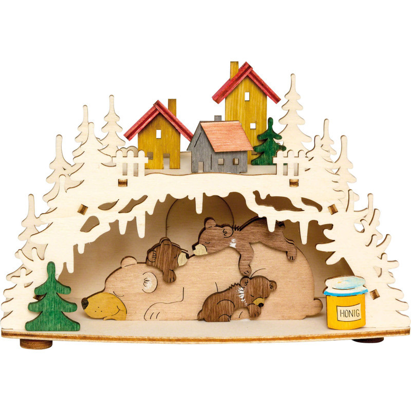Bastelset Rauchhaus Bärenhöhle - 11 cm