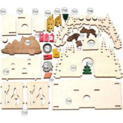 Bastelset Rauchhaus Bärenhöhle - 11 cm
