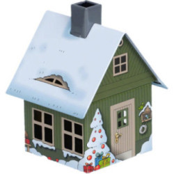 Metall-Räucherhaus "Weihnachtsmotiv" - 9,8 cm