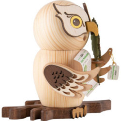Smoker - Owl with Rowan Berry - Owl of the Year 2024 - 15 cm / 5.9 inch