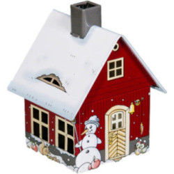 Metal Smoking Hut - "Winter Theme"  - 9,8 cm / 3.9 inch