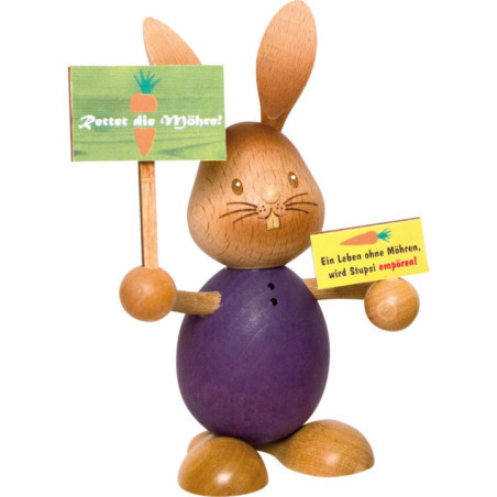 Snubby Bunny Protester - 12 cm / 4.7 inch