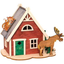 Handicraft Set - Money Box - Sweden House - 14 cm / 5.5 inch