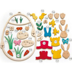 Bastelset Fensterbild Hasenschaukel - 25 cm