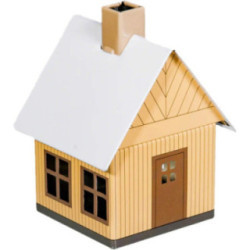 Metal Smoking Hut - "Forest Hut" - sand - 9,8 cm / 3.9 inch