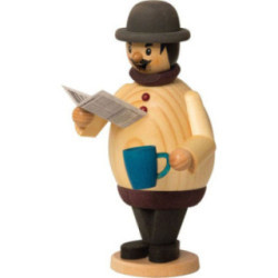 Räuchermännchen Zeitungsleser Max - 16 cm