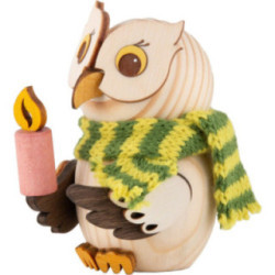 Mini-Eule mit Kerze - 7 cm