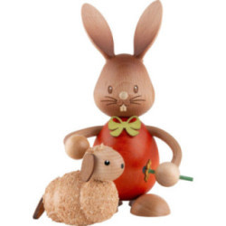 Snubby Bunny with Lamb - 12 cm / 4.7 inch