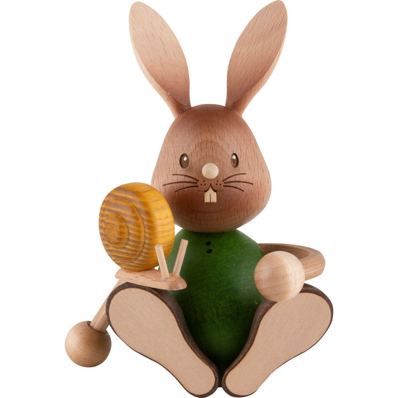 Snubby Bunny with Snail - 12 cm / 4.7 inch