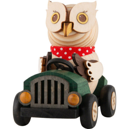 Mini Owl in Green Speedster - 7 cm / 2.8 inch
