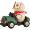 Mini Owl in Green Speedster - 7 cm / 2.8 inch