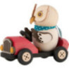 Mini Owl in Red Speedster - 7 cm / 2.8 inch