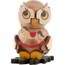 Eulenkind mit Schaukelpferd - 4 cm