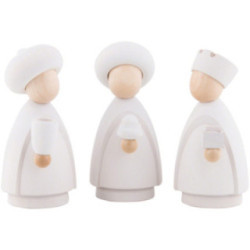 The Three Wise Men White/Natural - Large - 10,0 cm / 4.0 inch