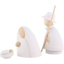 Die heilige Familie weiß/natur - groß - 10 cm