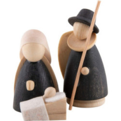 The Holy Family Natural/Anthracite - Mini - 5 cm / 2 inch