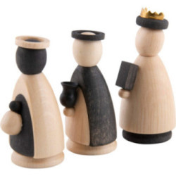 The Three Wise Men Natural/Anthracite - Mini - 5 cm / 2 inch