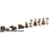 11-teiliges Krippenset natur/anthrazit - klein - 7 cm