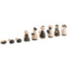 9-teiliges Krippenset natur/anthrazit - klein - 7 cm