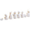 Nativity Set of 9 Pieces White/Natural - Small - 7 cm / 2.8 inch
