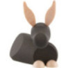 Esel natur/anthrazit - klein - 5 cm