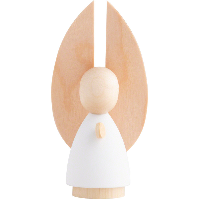 Verkündigungsengel natur/weiß - groß - 9,5 cm