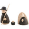 Die heilige Familie natur/anthrazit - groß - 10 cm