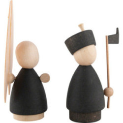 Angel and Miner Natural/Anthracite - 9,5 cm / 3.7 inch