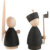 Angel and Miner Natural/Anthracite - 9,5 cm / 3.7 inch