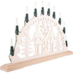 NARVA Schwibbogenkette mit 10 Kleinschaftkerzen