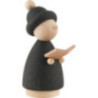 Caroler Child with Book Natural/Anthracite - 7 cm / 2.8 inch