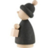 Caroler Child with Lantern Natural/Anthracite - 7 cm / 2.8 inch