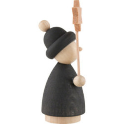 Caroler Child with Star Natural/Anthracite - 7 cm / 2.8 inch
