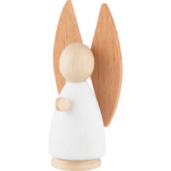 Verkündigungsengel natur/weiß - klein - 7 cm