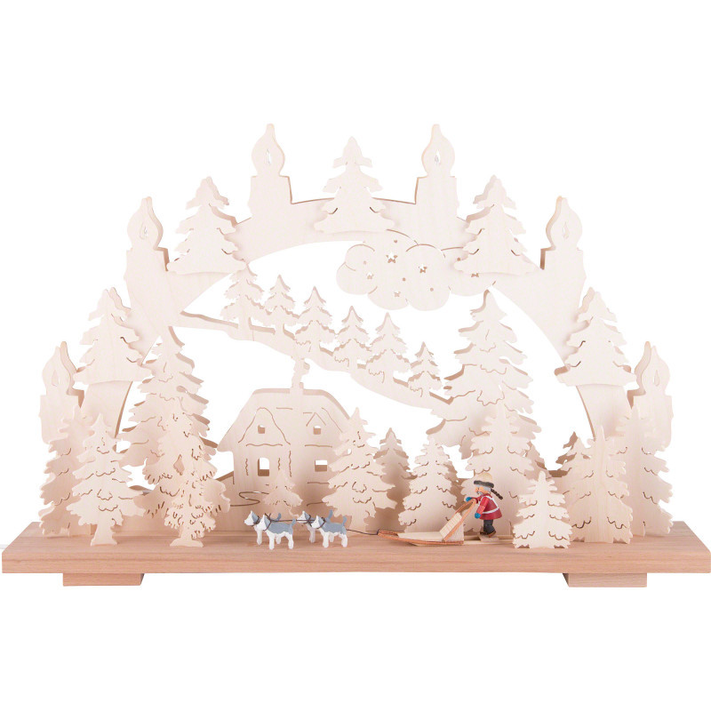 Candle Arch - Sled Dogs - 50x31 cm / 19.7x12.2 inch