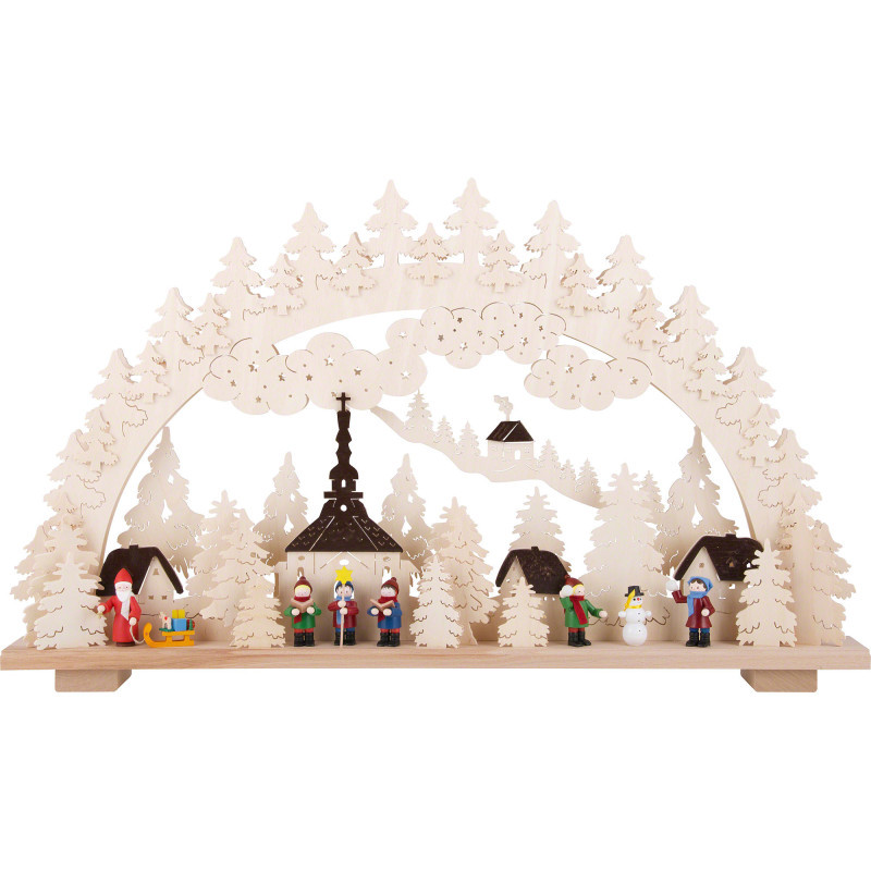 Schwibbogen Weihnachten in Seiffen - 70x45 cm