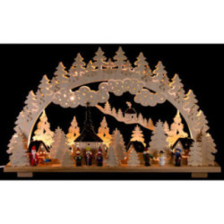 Schwibbogen Weihnachten in Seiffen - 70x45 cm