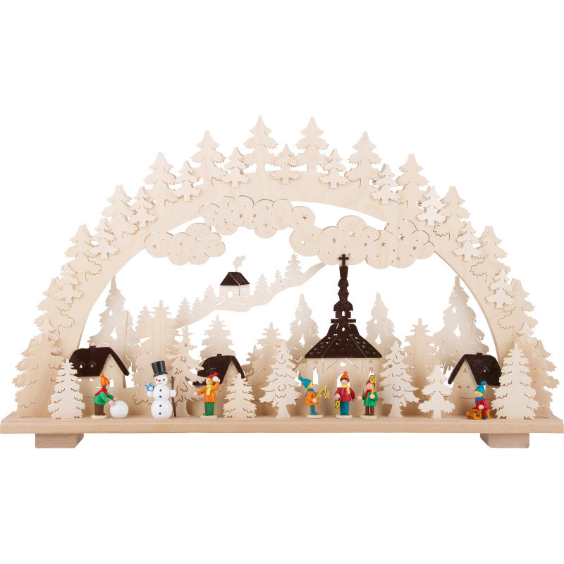 Candle Arch - Winter in Seiffen - 70x45 cm / 28x18 inch