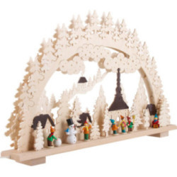 Candle Arch - Winter in Seiffen - 70x45 cm / 28x18 inch