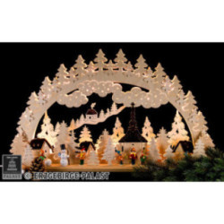 Candle Arch - Winter in Seiffen - 70x45 cm / 28x18 inch