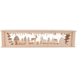 Illuminated Stand for Candle Arches - Forest Hut - 51,5x11,3 cm / 20.3x4.4 inch