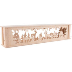 Schwibbogen-Unterbau Waldhütte - 51,5x11,3 cm