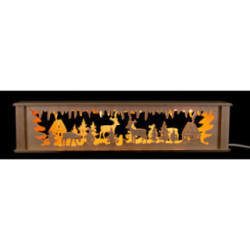 Schwibbogen-Unterbau Waldhütte - 51,5x11,3 cm