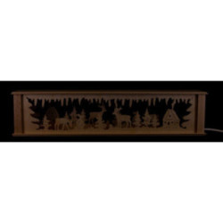 Schwibbogen-Unterbau Waldhütte - 51,5x11,3 cm